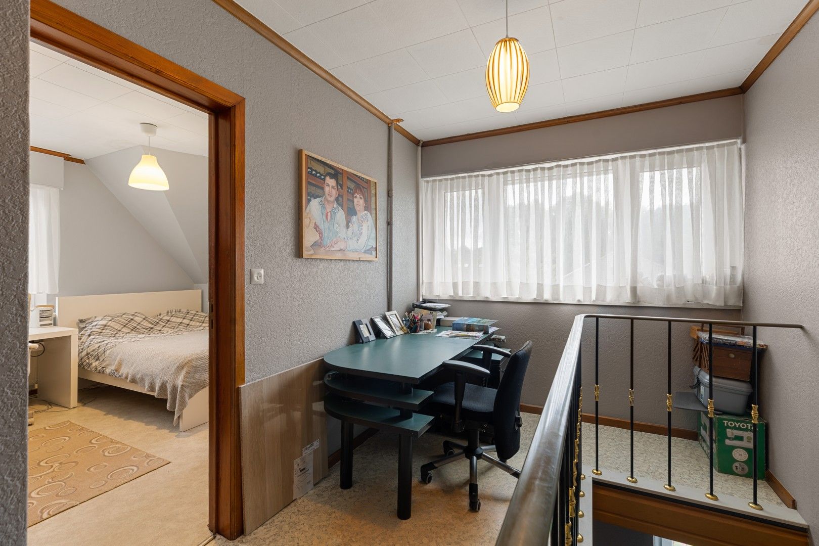 Halfopen gezinswoning in het hart van het landelijke Gontrode, met zicht op agrarisch gebied foto 13