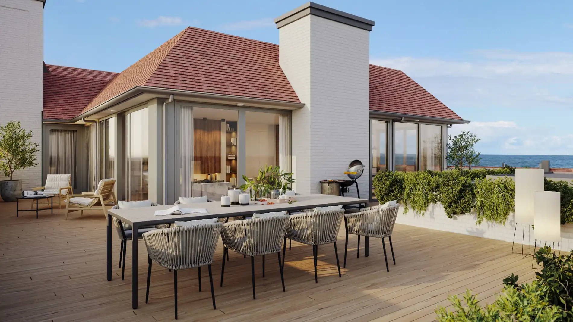 Residentie Duinhof-Noord - Moderne villa-appartementen met terras aan de Zeedijk in Cadzand. foto 9