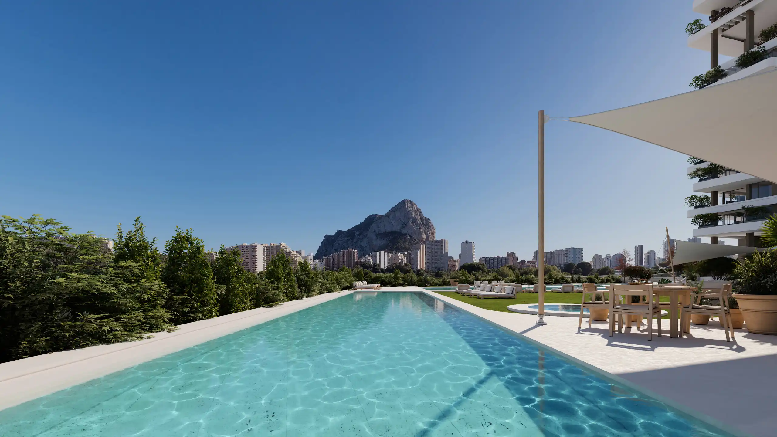 Spanje- CALPE LUXE Appartementen ZEEZICHT Binnen Zwembad foto 17