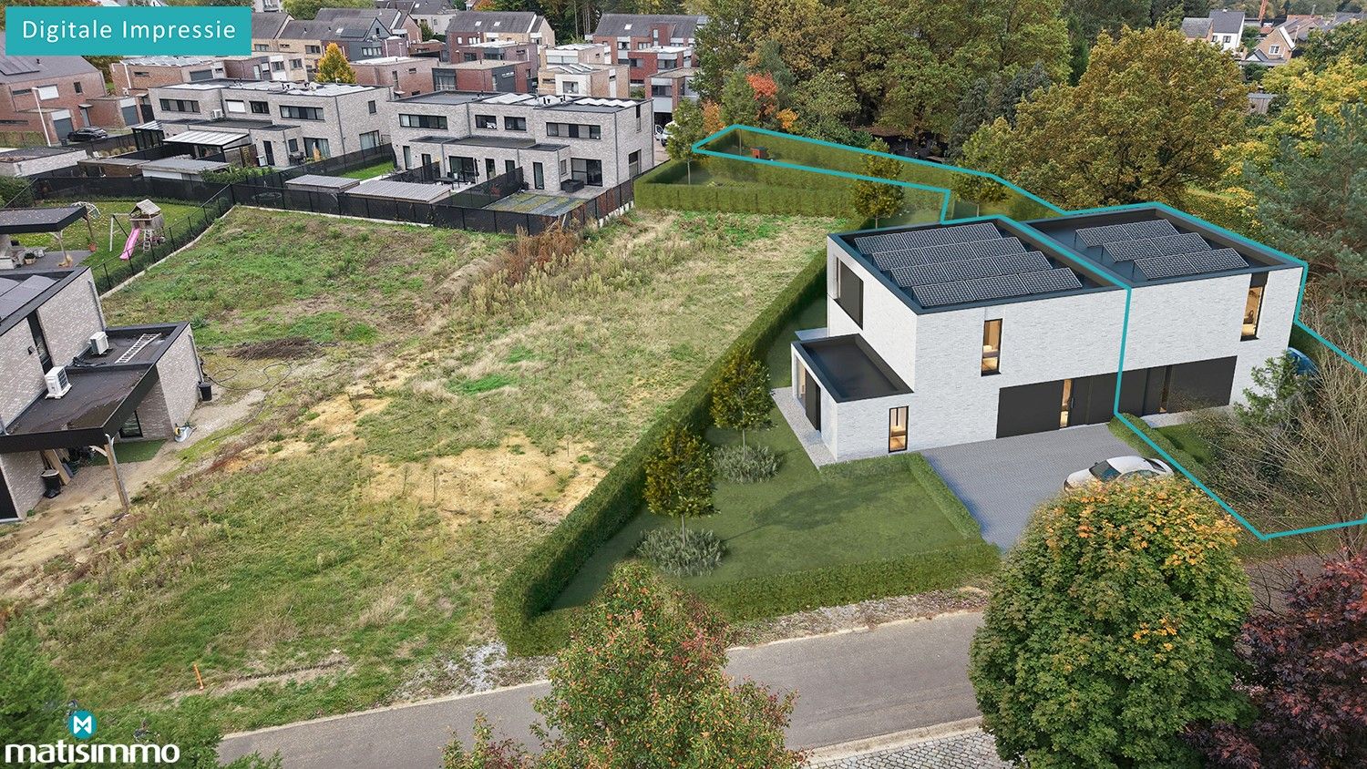 RUSTIG GELEGEN BOUWGROND VOOR HALFOPEN BEBOUWING MET IDEALE LIGGING TE HEUSDEN-ZOLDER foto {{pictureIndex}}