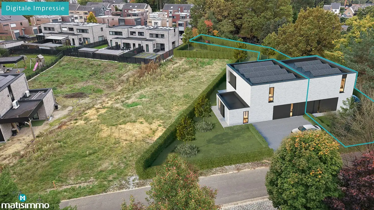 RUSTIG GELEGEN BOUWGROND VOOR HALFOPEN BEBOUWING MET IDEALE LIGGING TE HEUSDEN-ZOLDER foto {{pictureIndex}}