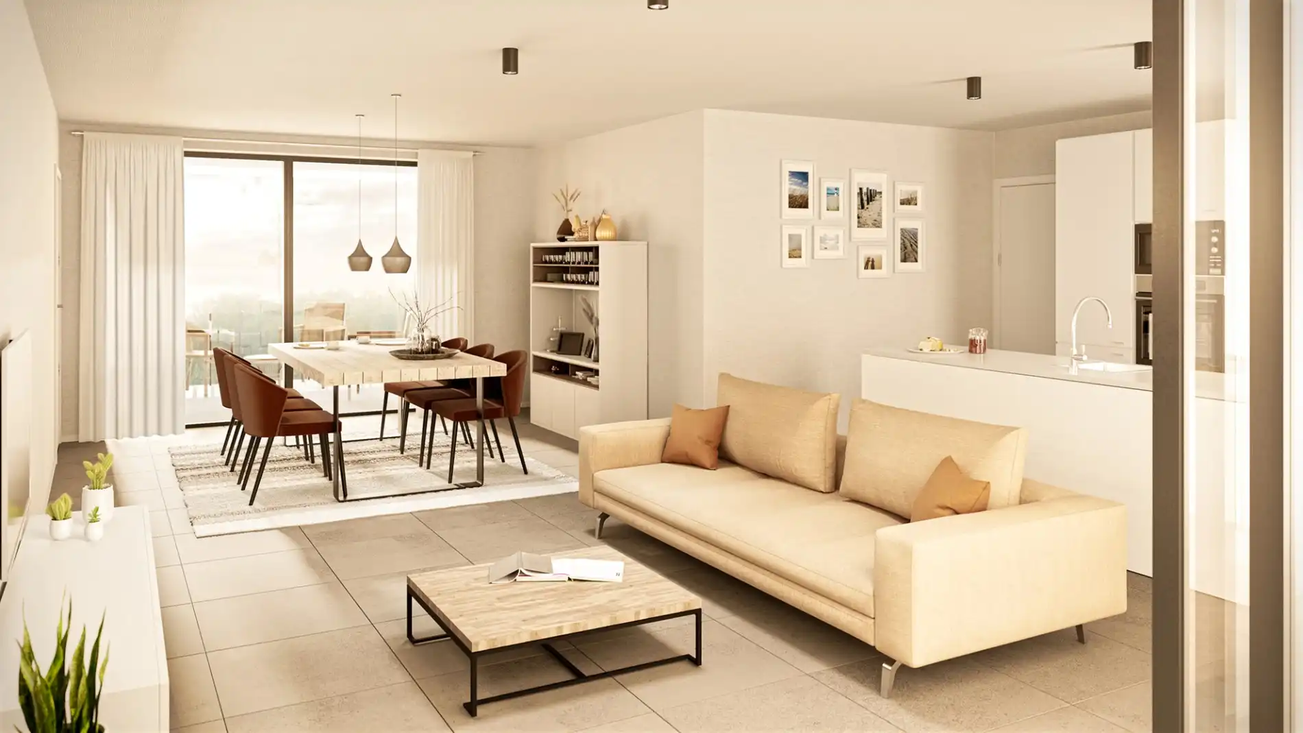 Gelijkvloers appartement (104 m²) met 2 slpk en overdekt terras. foto 9