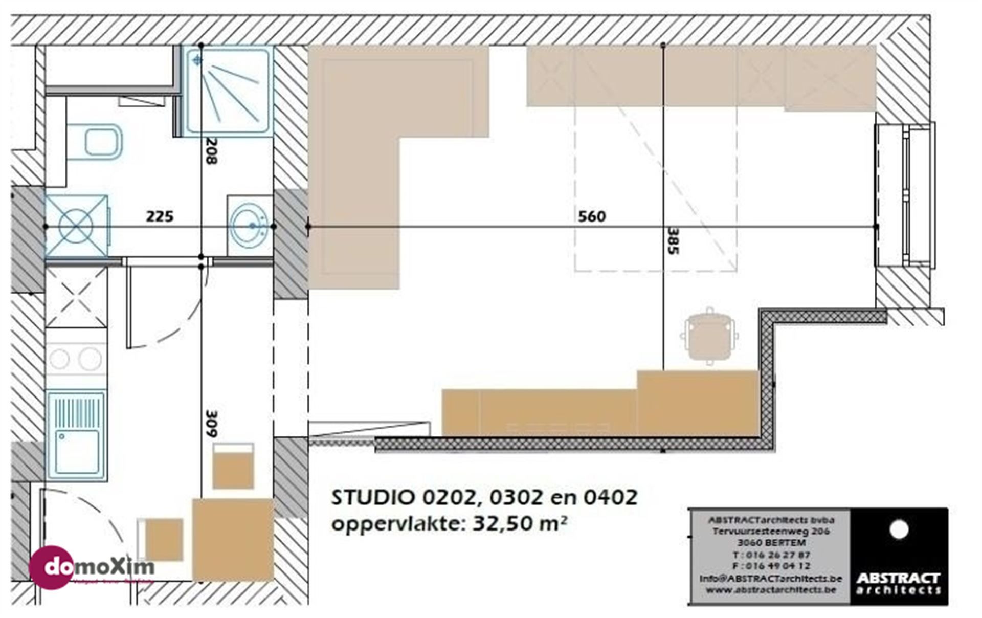Moderne gemeubelde studio, geschikt voor twee personen, in het centrum van Leuven foto 8