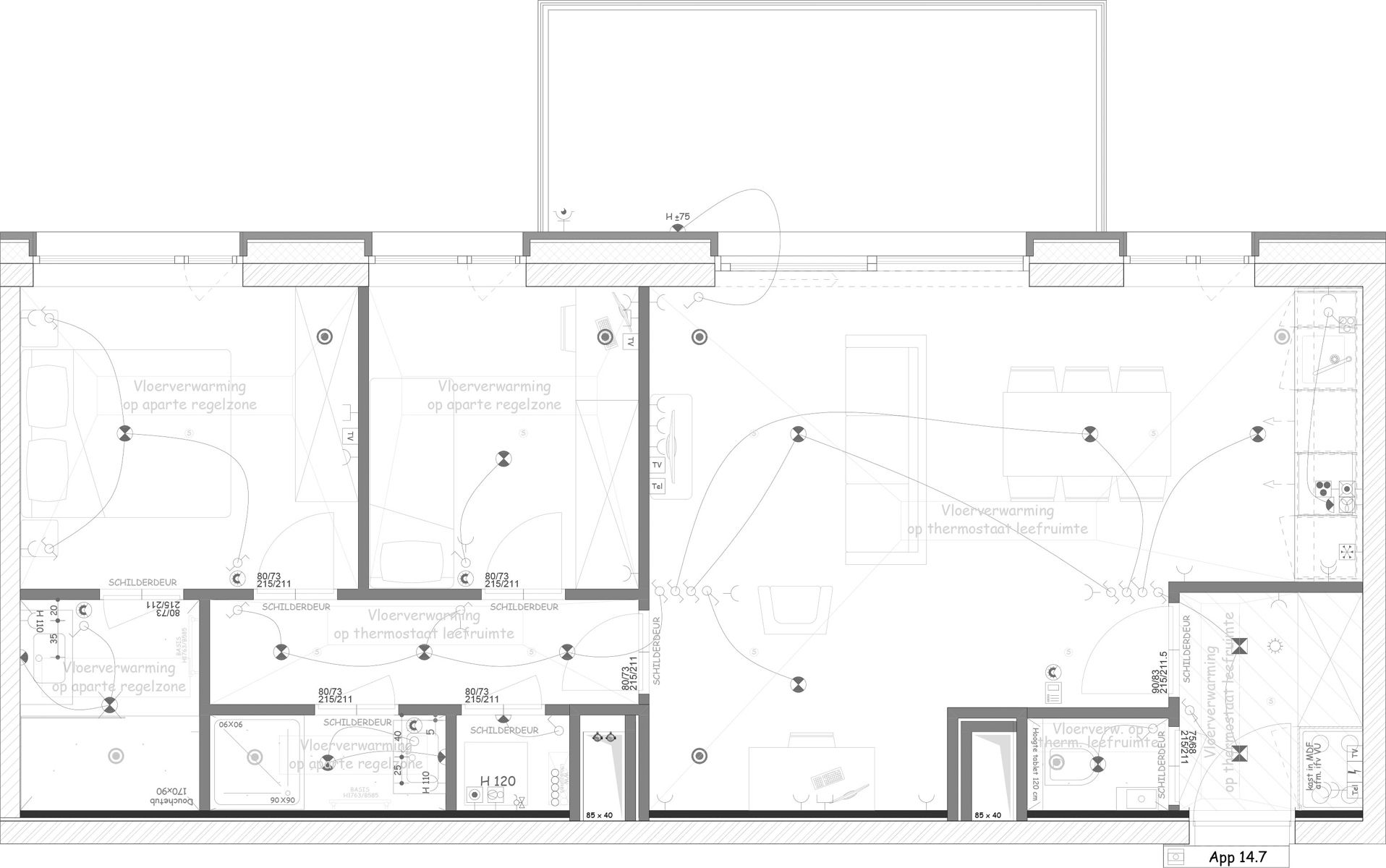 Gemeubeld 2 slaapkamer appt. met zicht op de Schelde foto 16