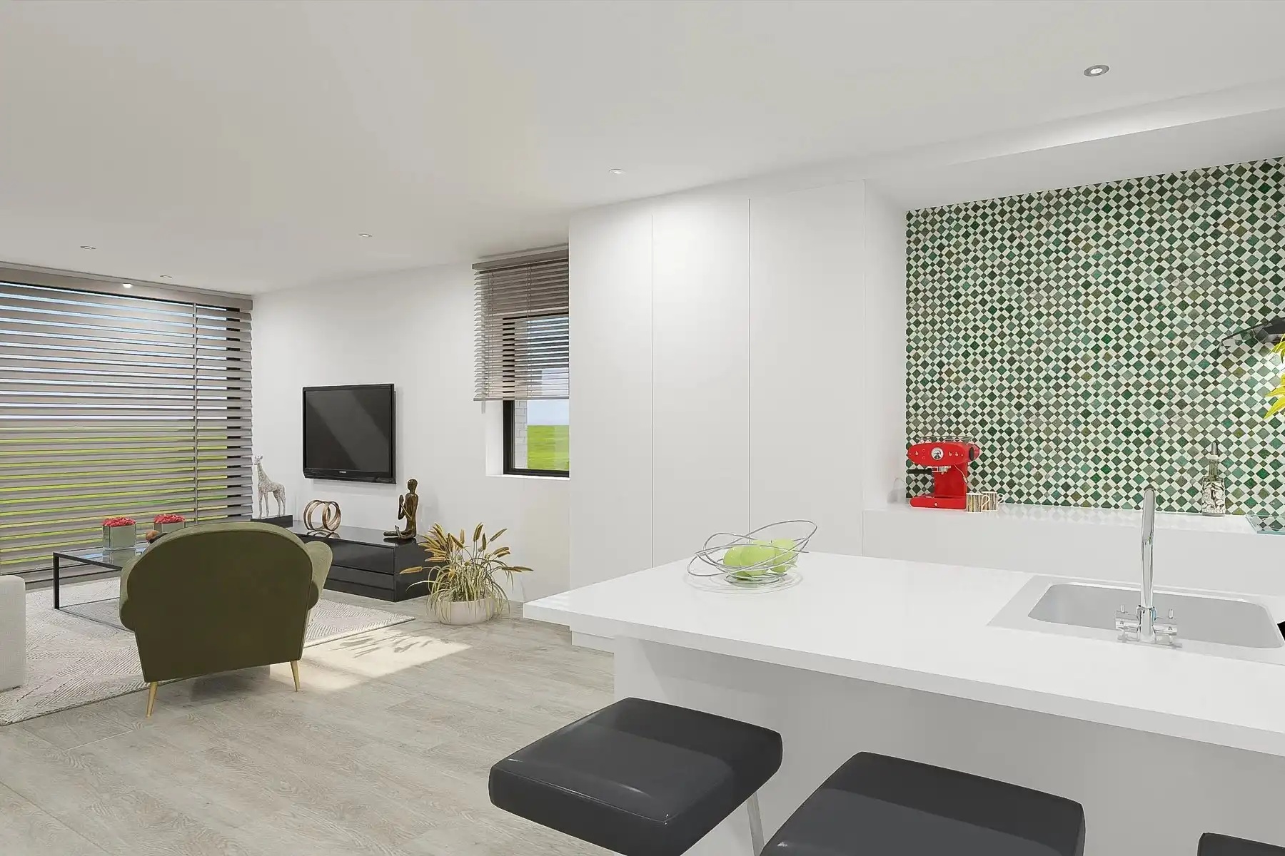 Nieuwbouwappartement (1st + 2de verd.) met 3 slaapkamers en mooie terrassen. foto 9