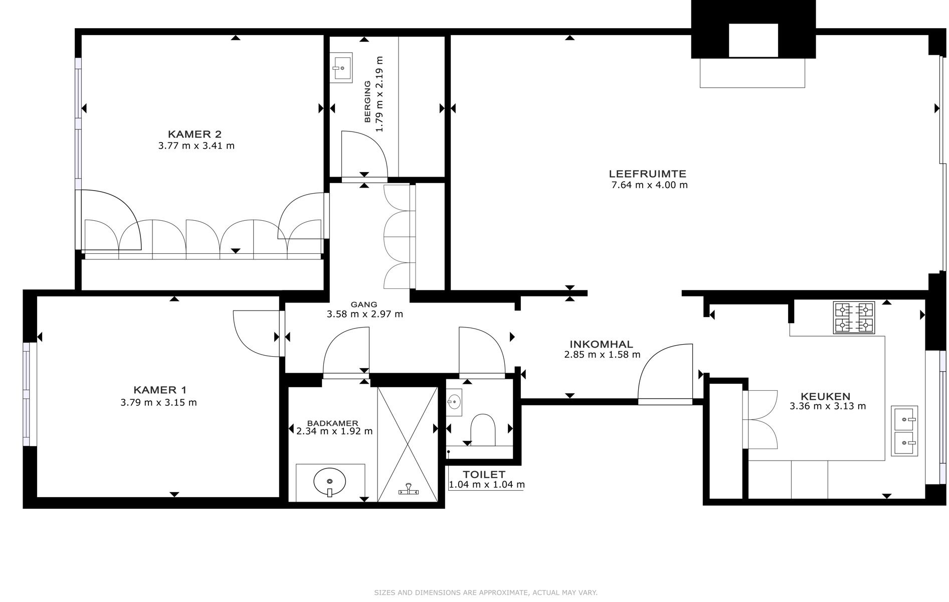 Ruim 2 slpk. zicht-appartement met garagebox foto 19