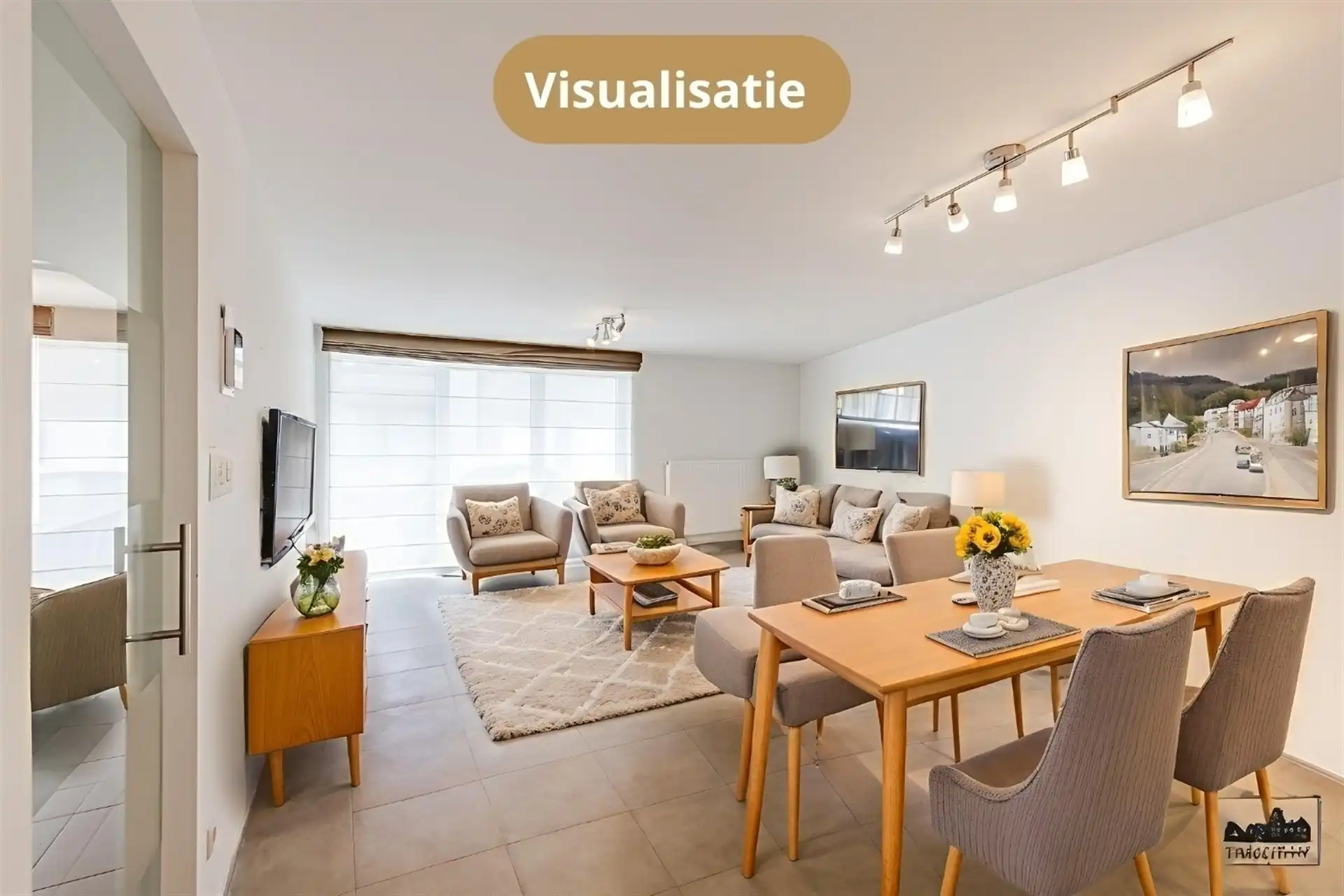 Gelijkvloers modern appartement in centrum Wetteren foto 3