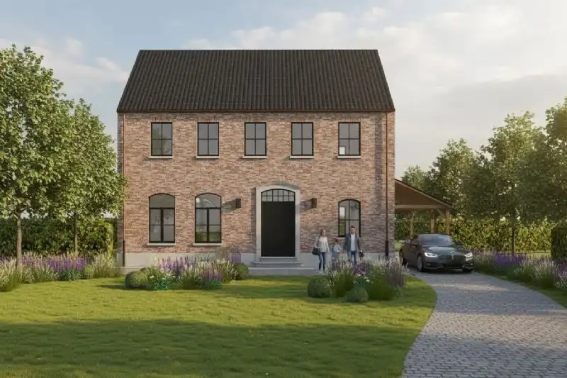 Nieuw te bouwen alleenstaande woning te Nazareth. foto {{pictureIndex}}