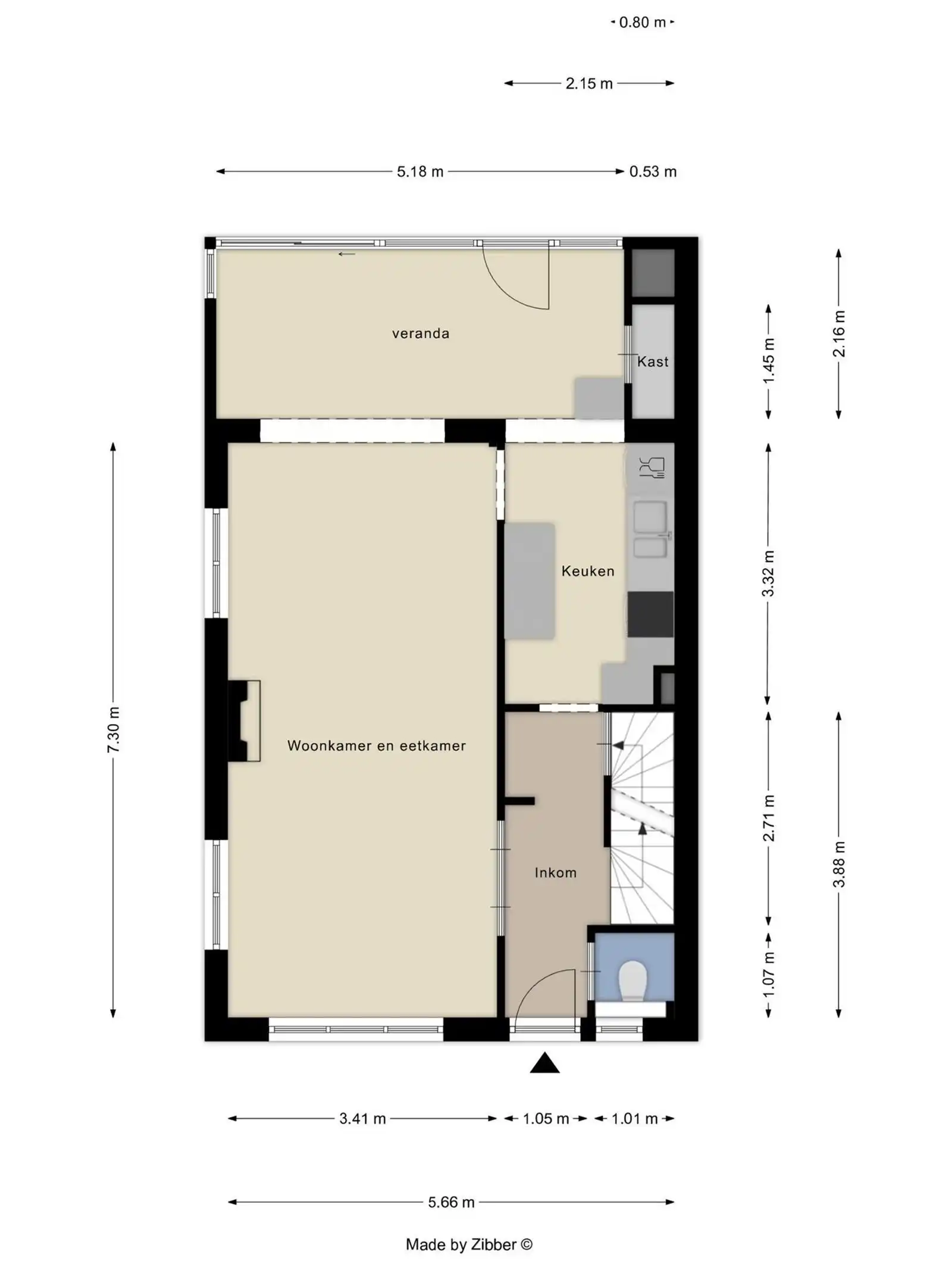 Zeer goed onderhouden woning met 3 slaapkamers, bureau + prive staanplaats  foto 5