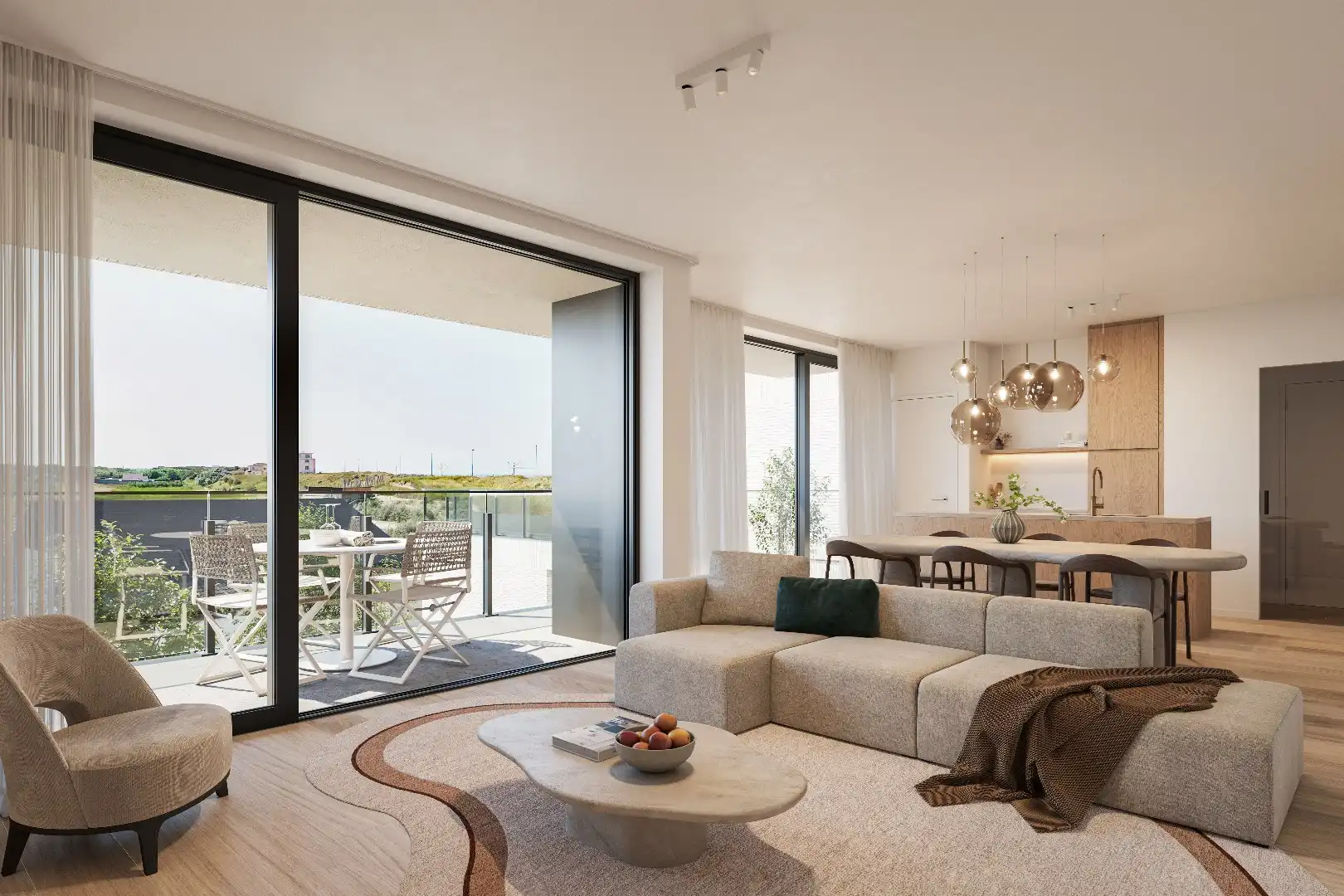 Exclusief nieuwbouwappartement met zonneterras en duin- en zeezicht! foto {{pictureIndex}}