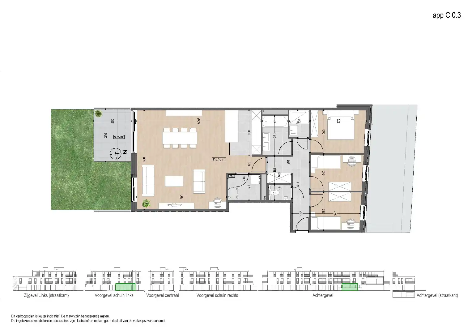 Lichtrijk nieuwbouwappartement met 3 slaapkamers, tuin, terras, kelderberging en 2 autostaanplaatsen - EPC 36 kWh/m² -bewoonbare opp. 115 m²   foto 29