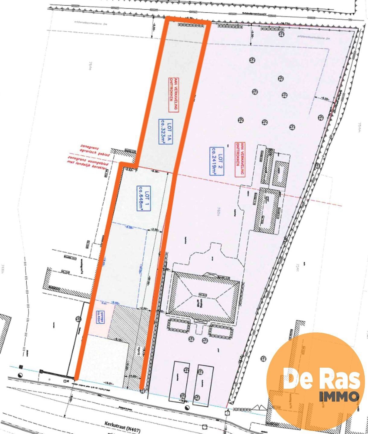 BERLARE - Bouwgrond voor halfopen bebouwing op 9 are 71 foto 2