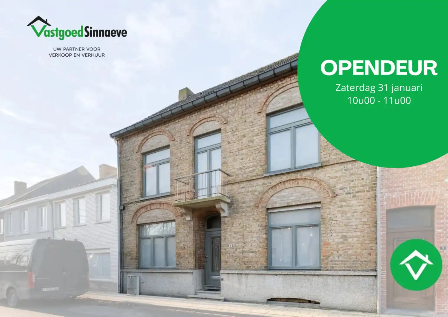 Ruim herenhuis met 4 slaapkamers en aparte garagebox in centrum Gistel foto {{pictureIndex}}