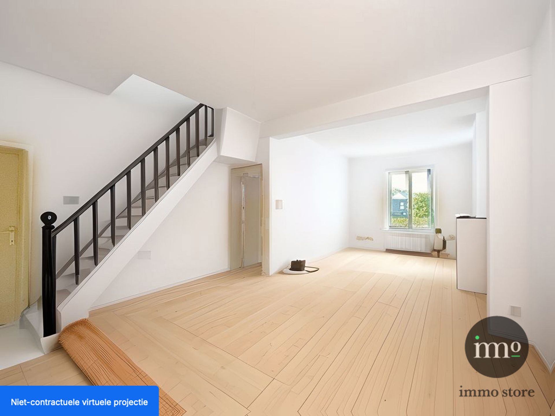 Deels te renoveren 3-gevel met mooie tuin en garage. foto 20