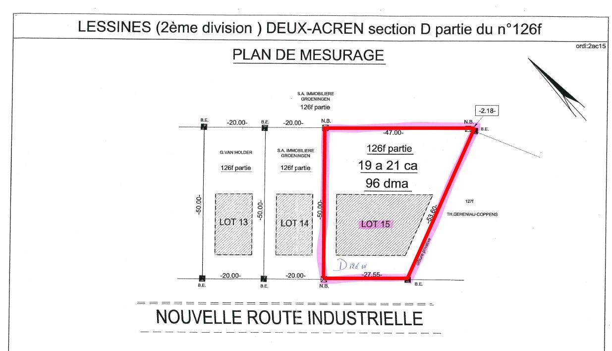 Grond te koop Route Industrielle 29 LOT 15 - 7864 Deux-Acren