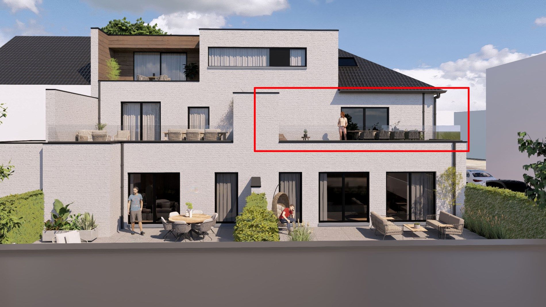 Nieuwbouwappartement op de 1ste verdieping van 94,78m² met terras foto 2