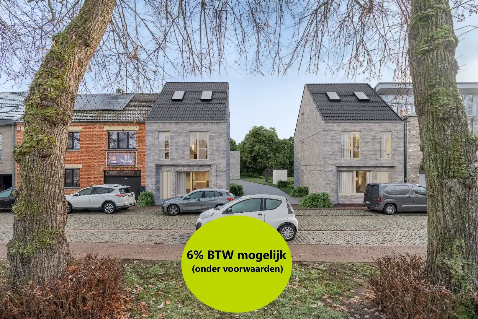 A - BEN (max. E10) nieuwbouwwoning met 3/4 slpks te Olen-Centrum (6% BTW mogelijk) ! foto {{pictureIndex}}