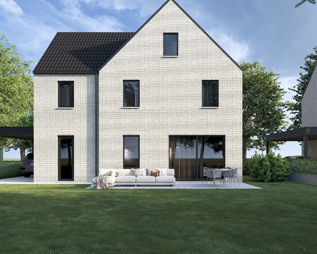 Vrijstaande Bijna Energie Neutrale nieuwbouwwoning op een perceel van 6are op een rustige locatie te Voorshoven, Neeroeteren!  foto 6