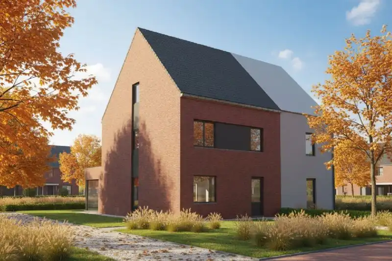 Nieuw te bouwen halfopen woning te Asper. foto {{pictureIndex}}