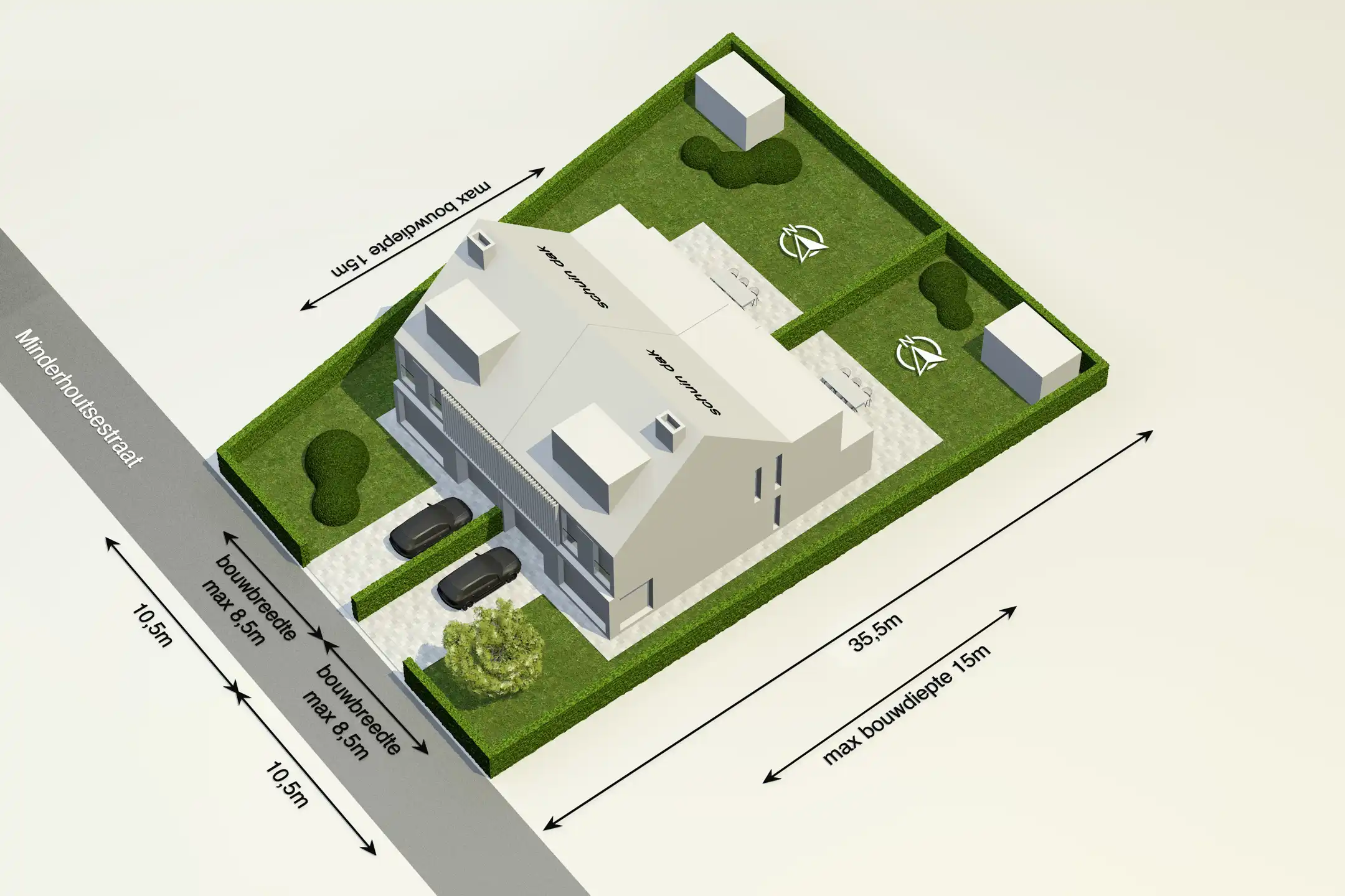 Projectgrond voor 2 halfopen bebouwingen te Minderhout foto 2