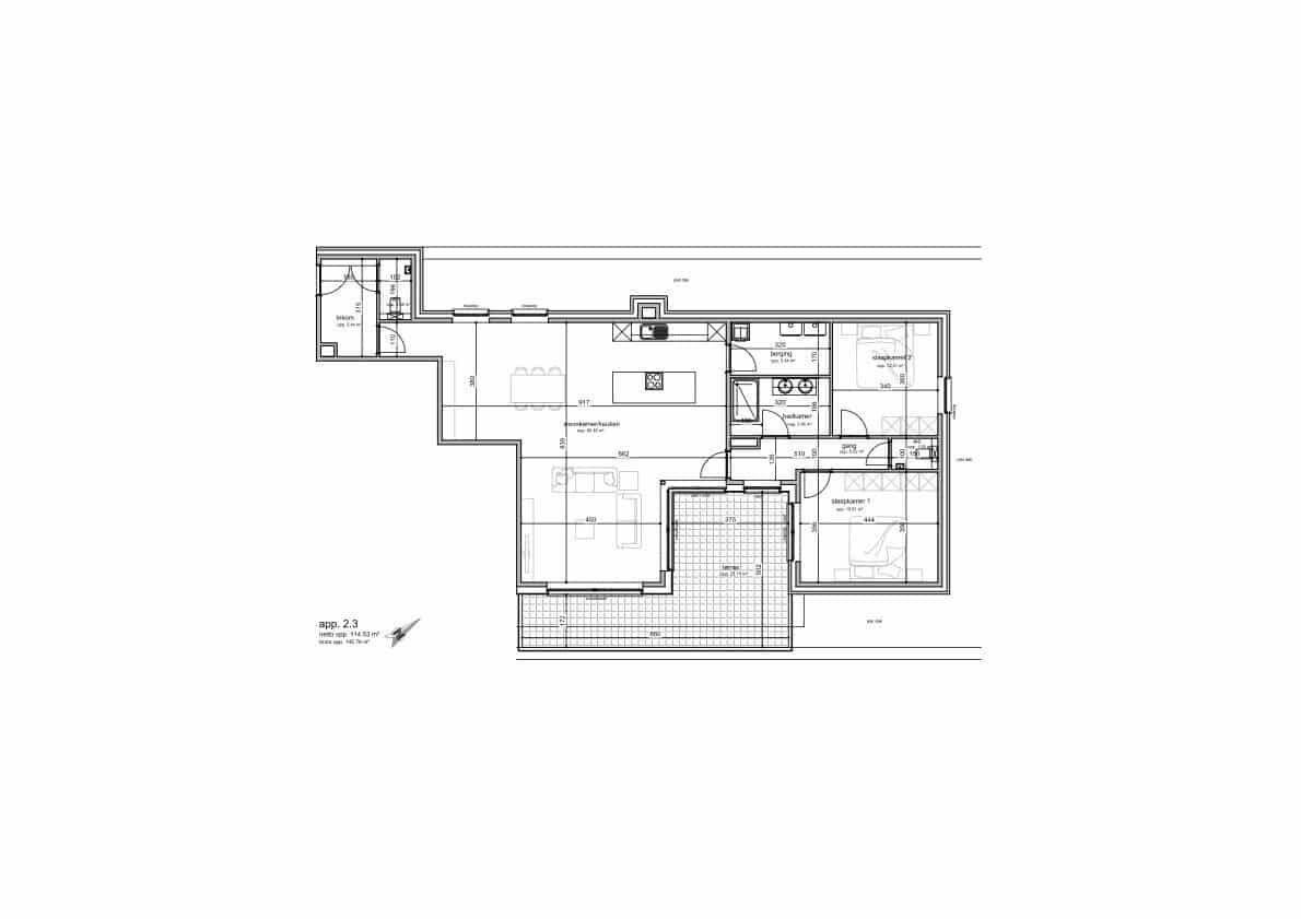 Instapklaar nieuwbouw appartement met 2 slaapkamers, terras, autostaanplaats en berging te Kinrooi foto 11