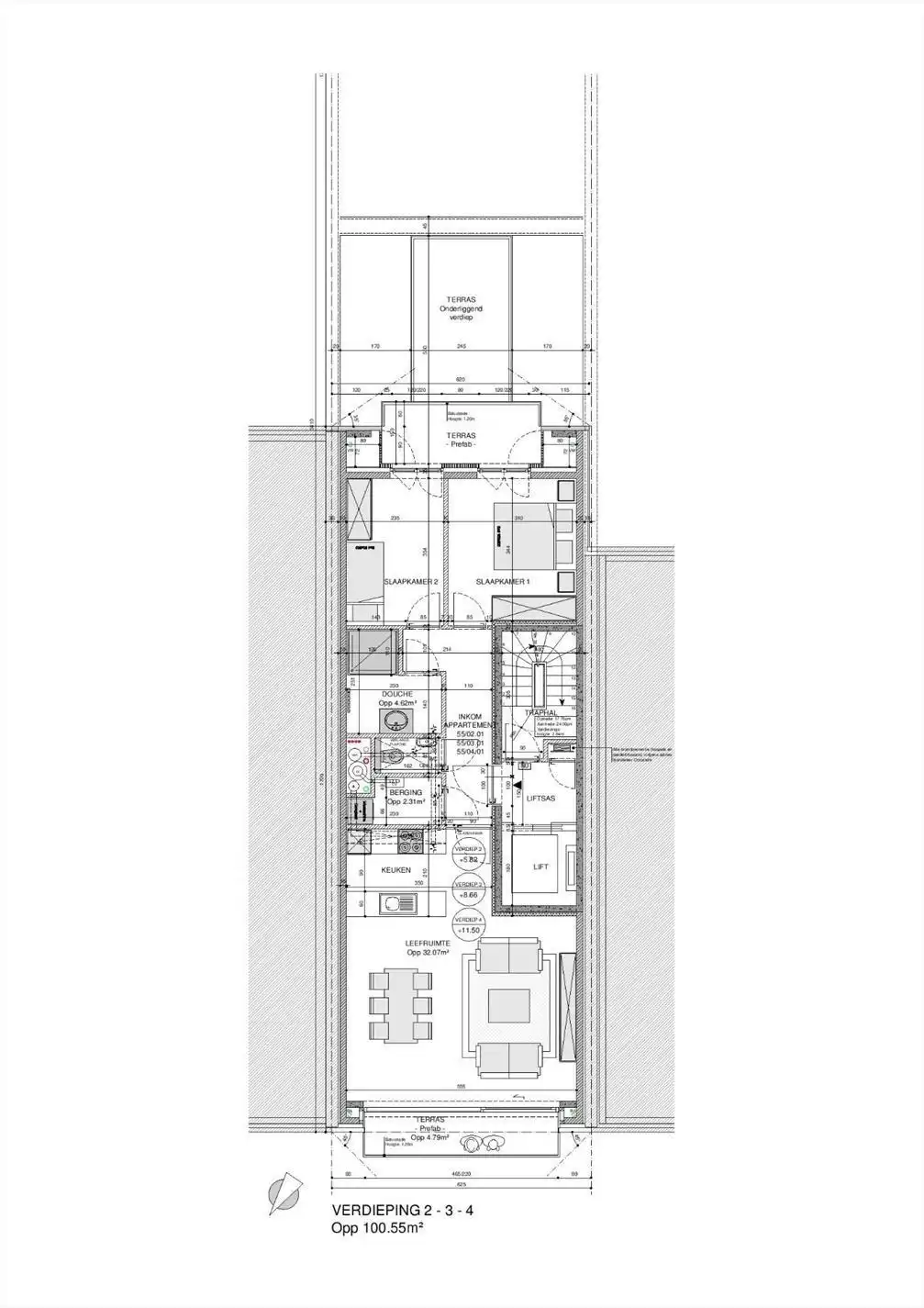 2 -Slaapkamerappartement in 'Residentie Druiventros'  te Oostende foto 14