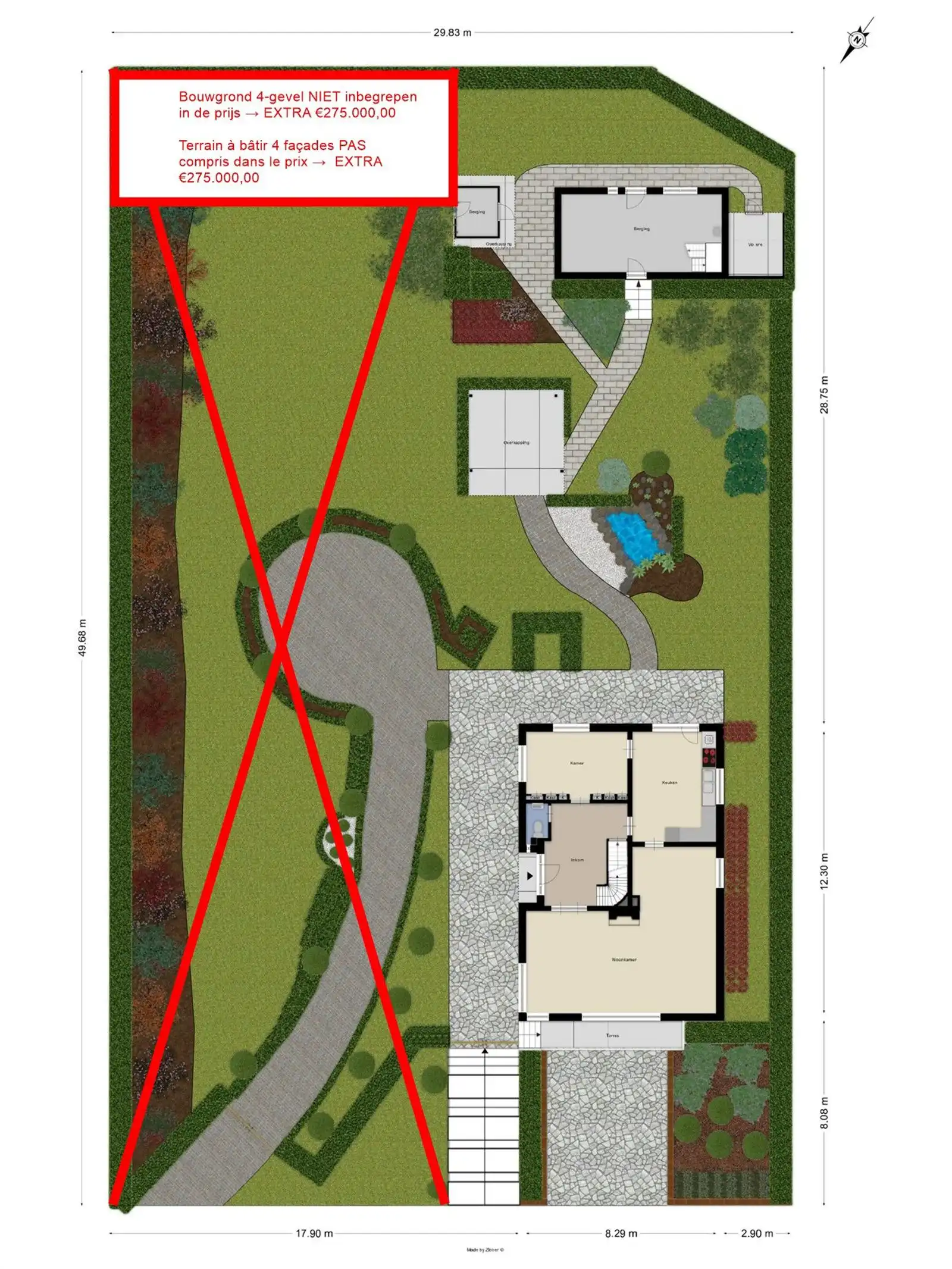 Zeer ruime villa (340m²) op een terrein van 7a38ca foto 2