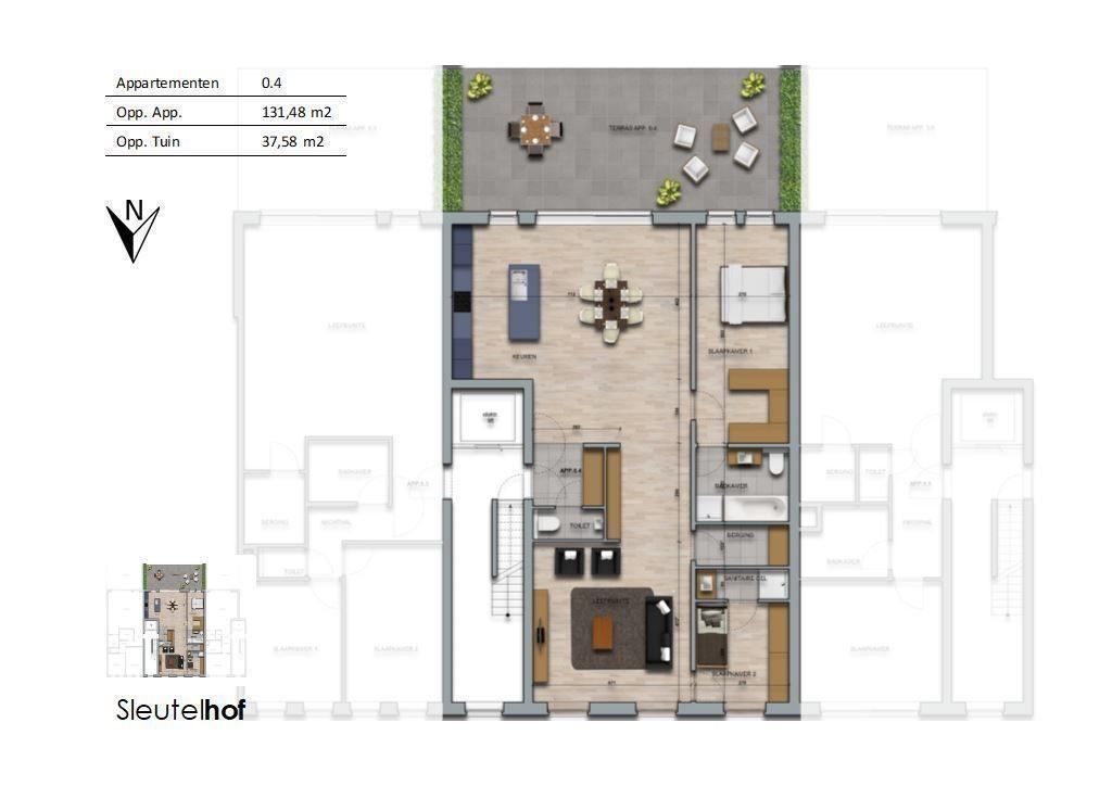 Recent gelijkvloers appartement in residentie Sleutelhof foto 12