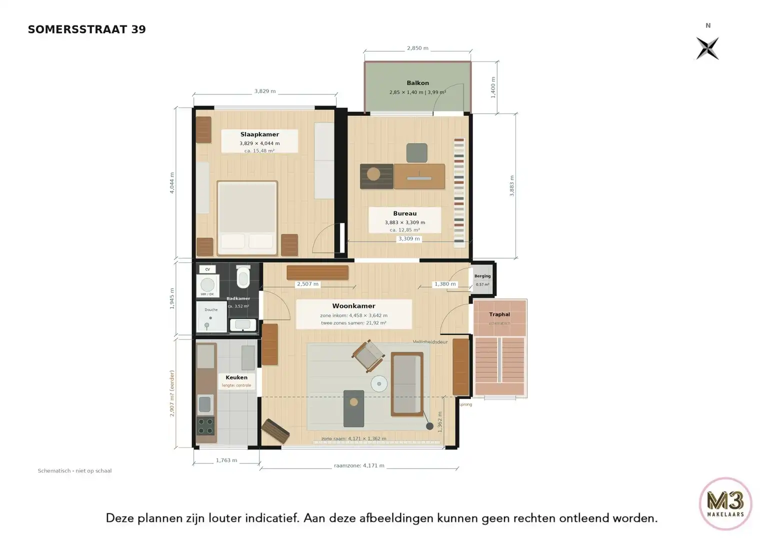 Centraal gelegen 1-slaapkamerappartement met lage kosten. foto 23