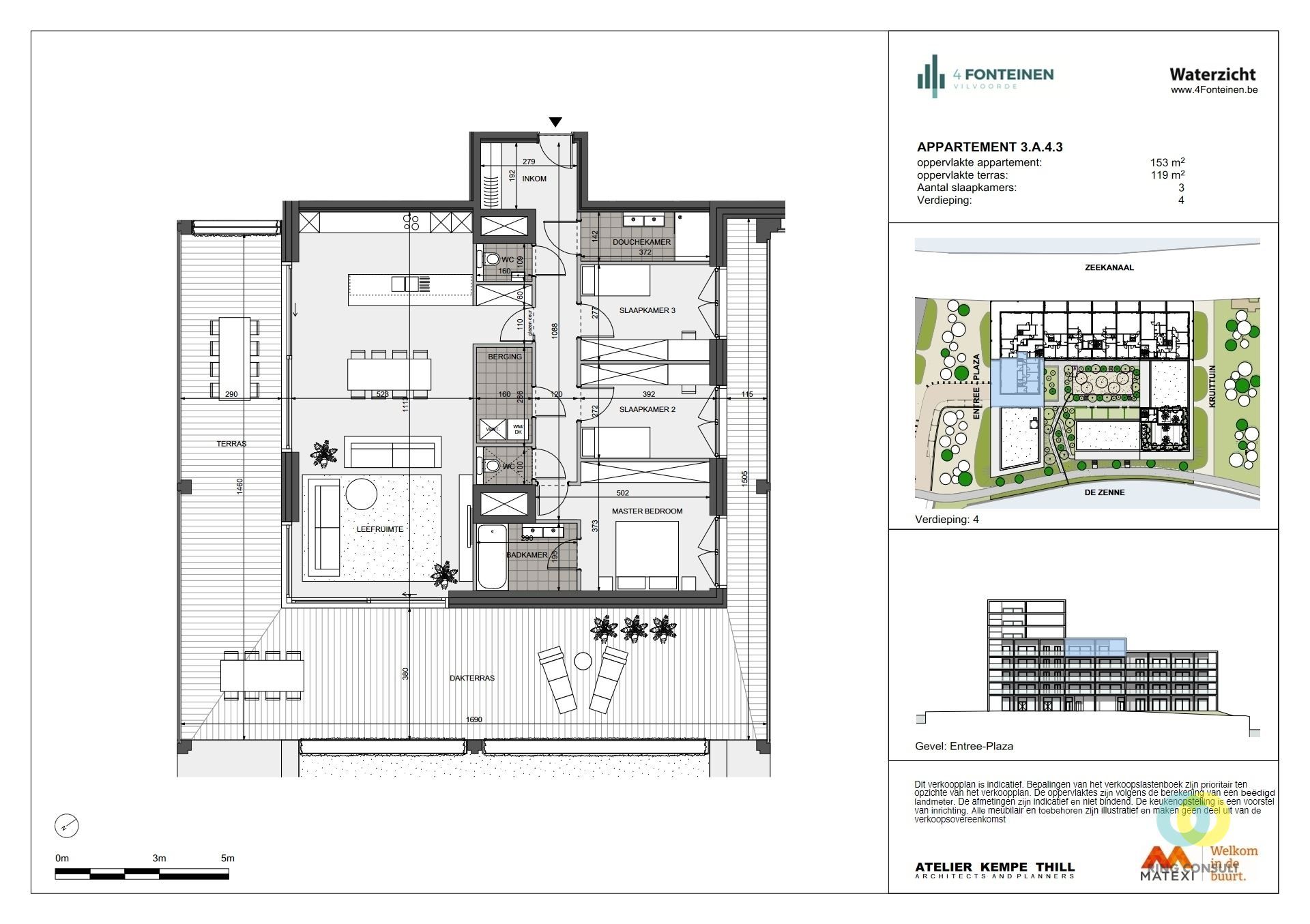 Penthouse met ruim terras en zicht over het water foto 2