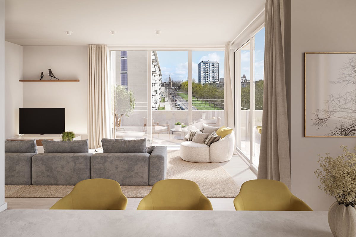 Nieuwbouwappartement ca 102m² met terras te koop op Linkeroever foto 2