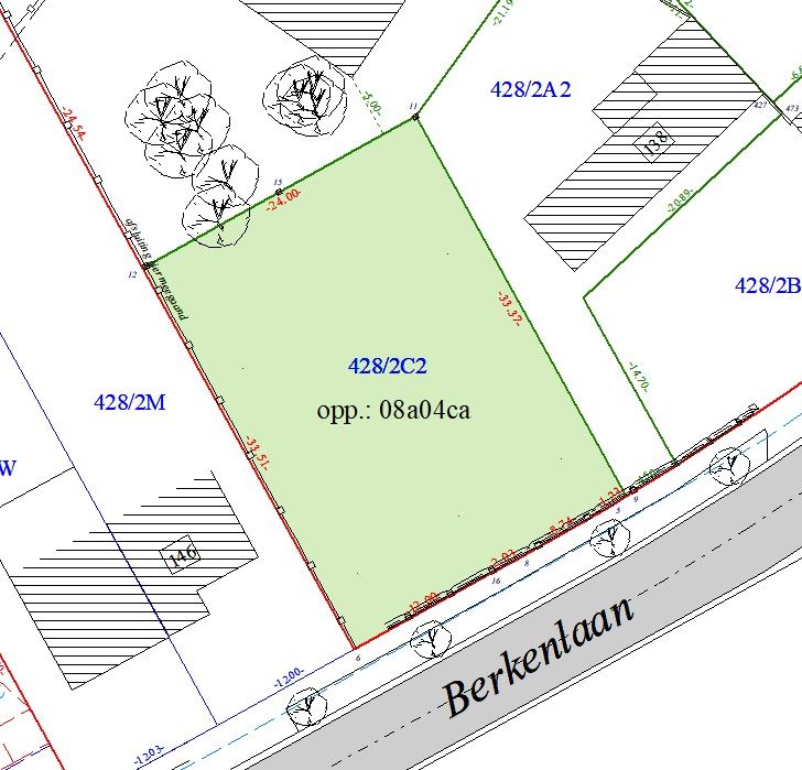 804 m² BOUWGROND TE KOOP VOOR ALLEENBOUW IN HARELBEKE (24 x 33.50) foto {{pictureIndex}}