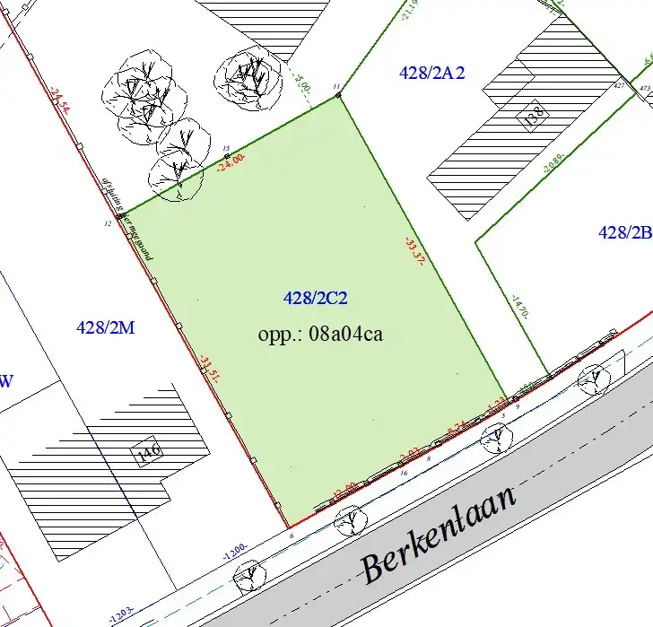 804 m² BOUWGROND TE KOOP VOOR ALLEENBOUW IN HARELBEKE (24 x 33.50) foto {{pictureIndex}}