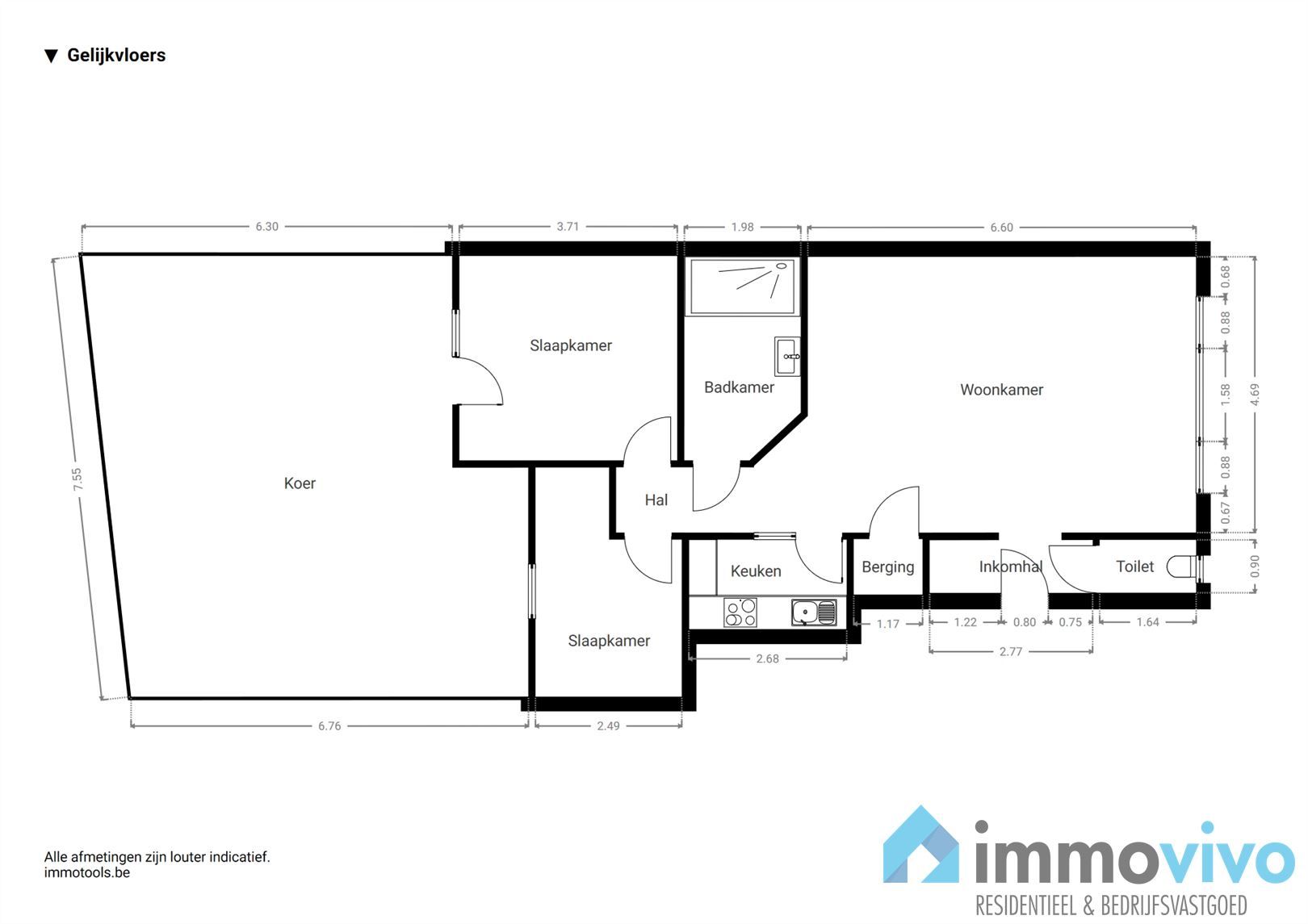 Instapklaar gelijkvloersappartement met 2 slaapkamers, groot terras en 2 externe autostaanplaatsen. foto 11