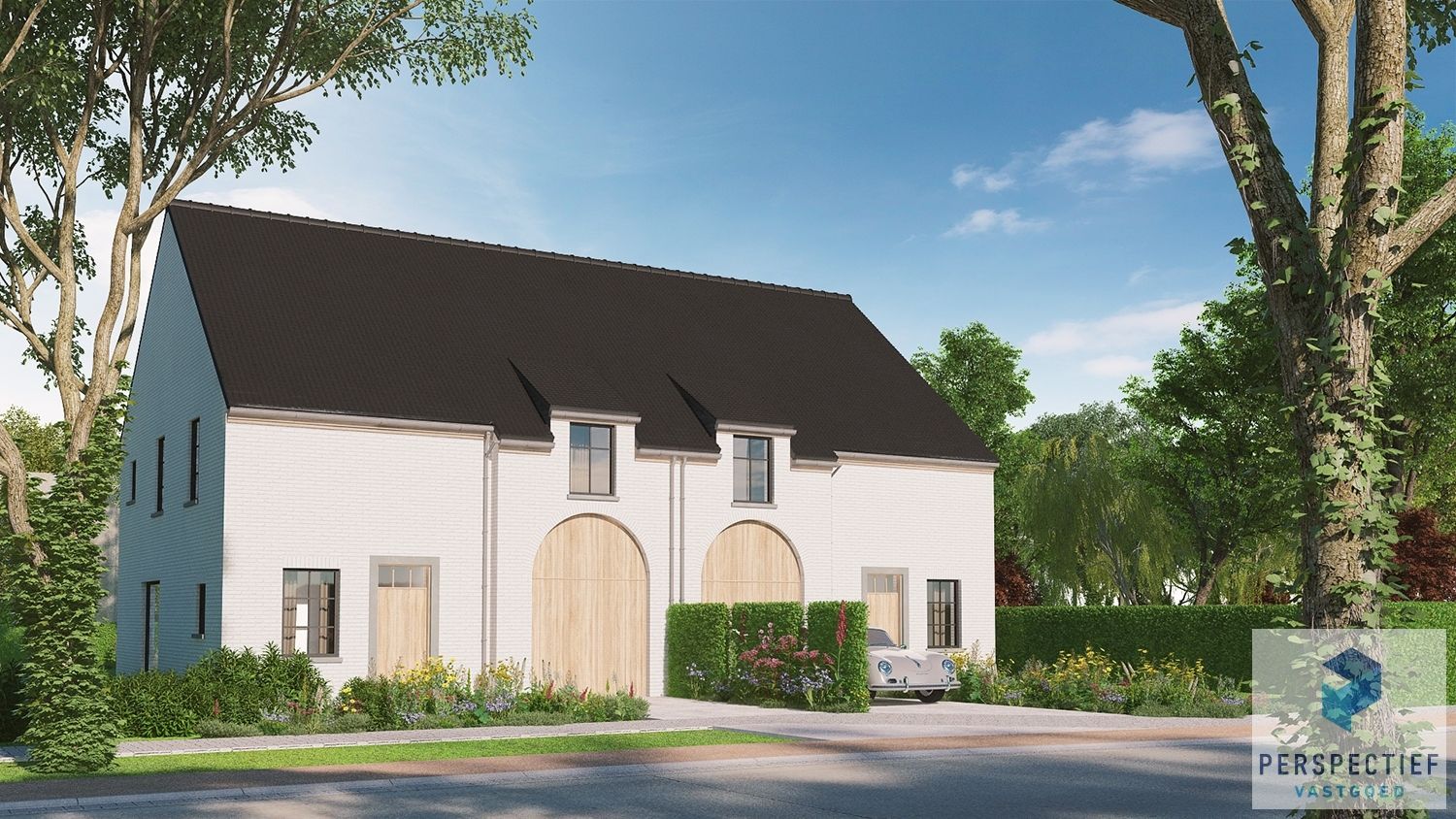 LAATSTE WONING  - Pastoriestijl - nieuwbouw&nbsp;met 4 slpk, en GROTE Zuidgerichte tuin te Oedelem - OPP; 853 m² foto {{pictureIndex}}