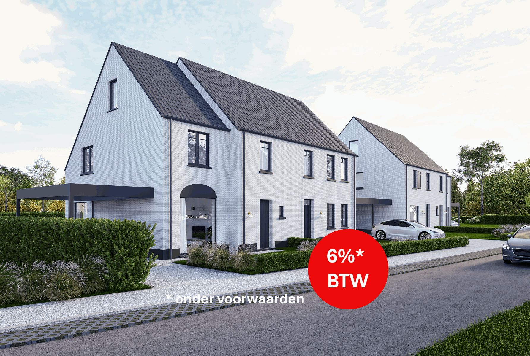 Moderne nieuwbouwwoning vlakbij de Groene 62 in Gistel. foto {{pictureIndex}}