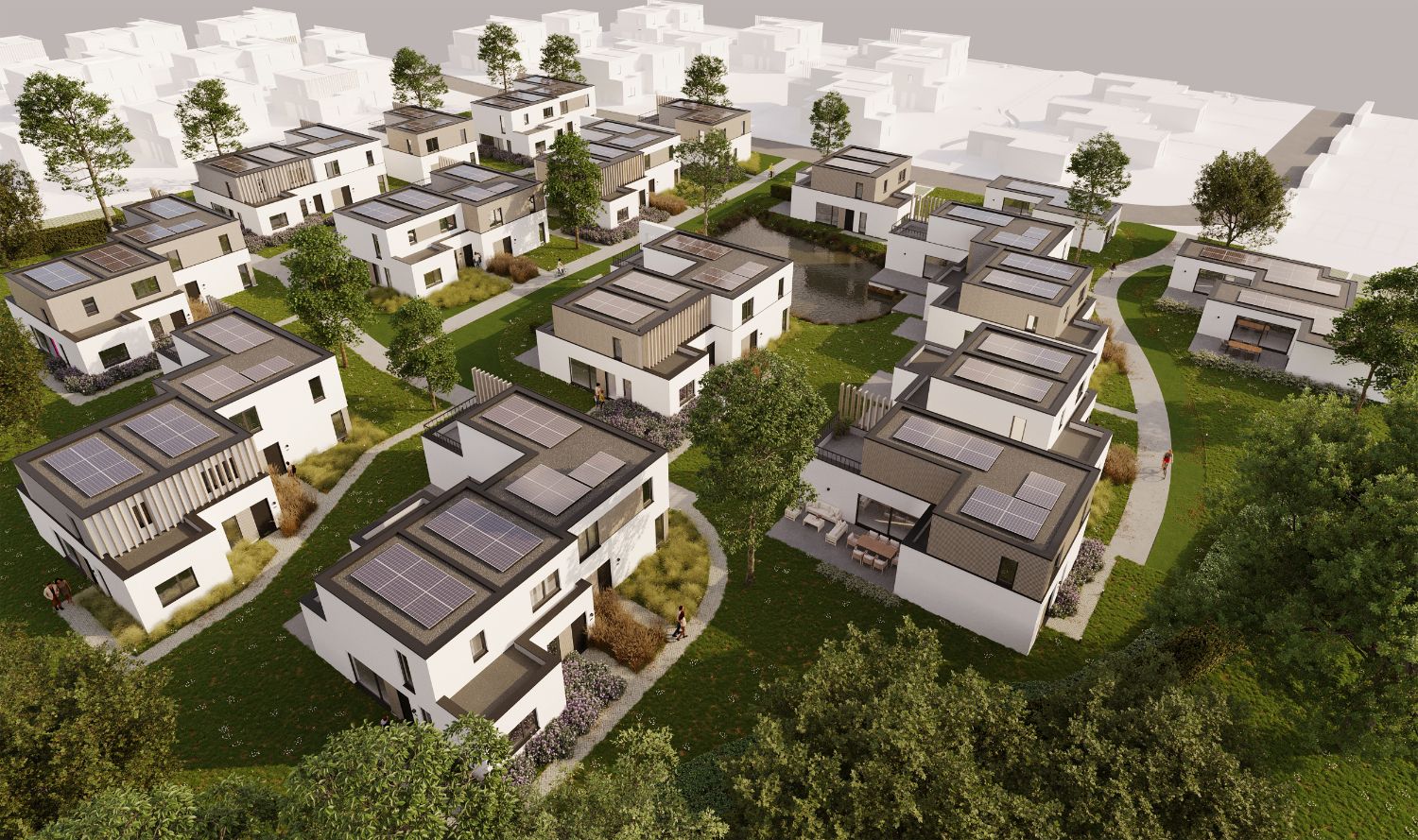 Nieuwbouwproject met vakantiewoningen en appartementen in een groene omgeving. foto 4