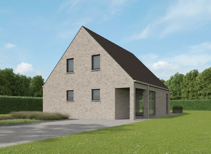 Nieuw te bouwen alleenstaande woning met vrije keuze van architectuur te Ruisbroek. foto {{pictureIndex}}