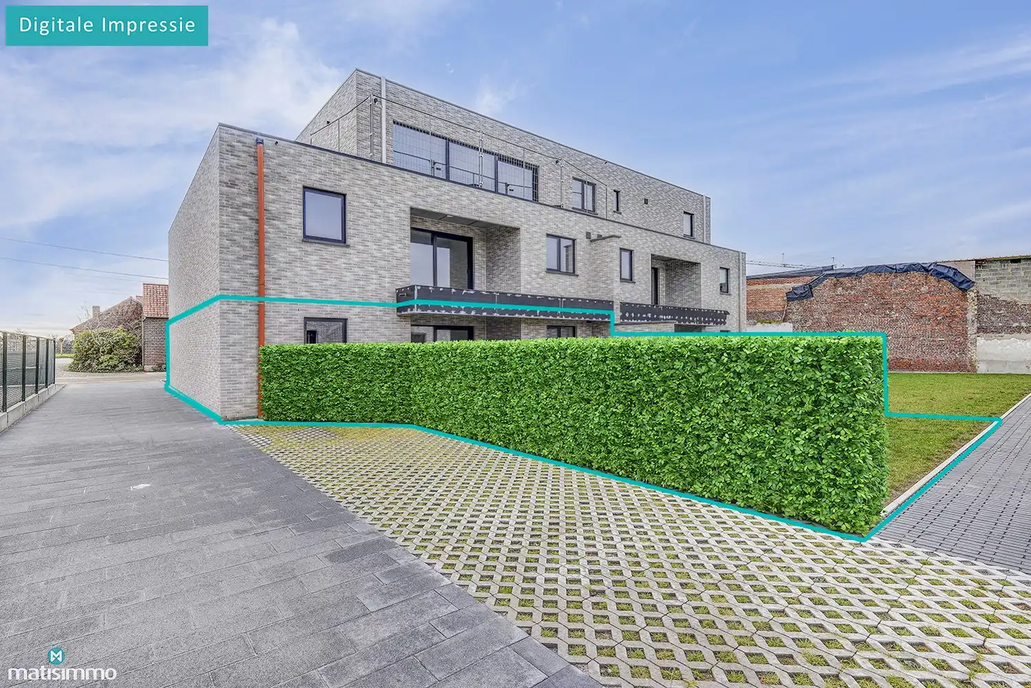RUIM NIEUWBOUW APPARTEMENT MET 2 SLAAPKAMERS, TERRAS, GARAGE, AUTOSTAANPLAATS EN KELDERBERGING TE BEVERST foto 21