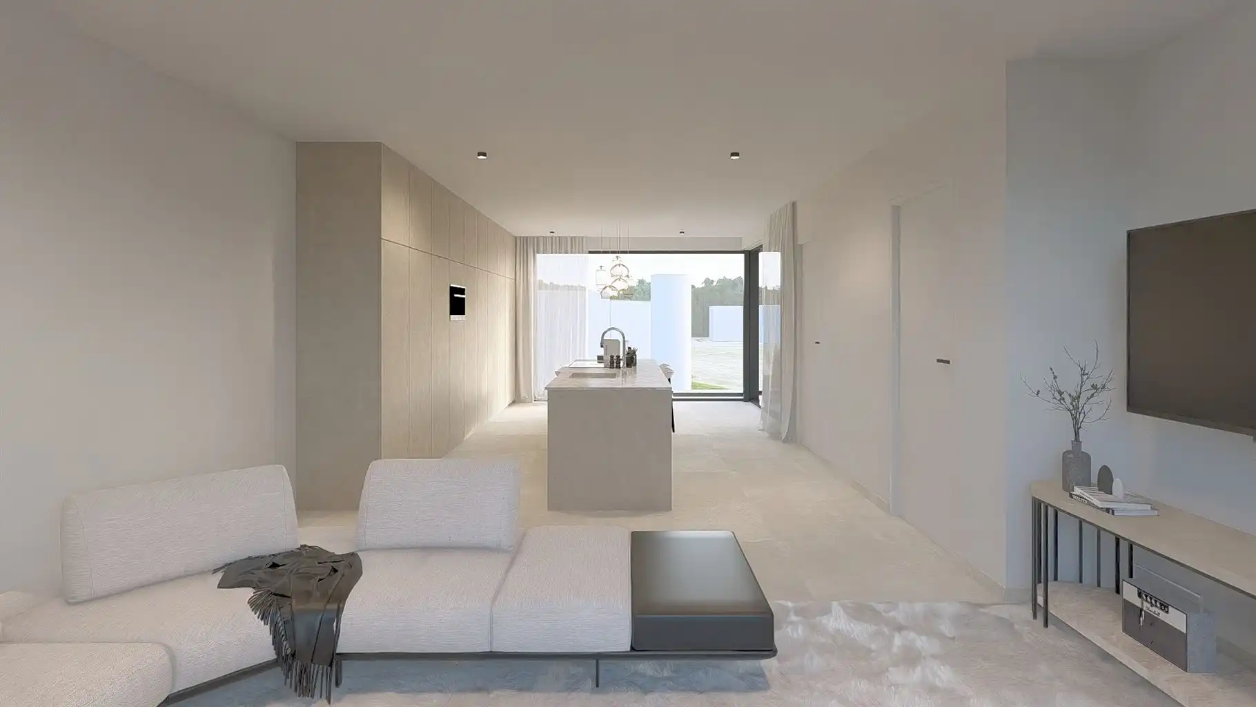 Uitzonderlijk ruim duplex appartement, voorzien van 2 (+1) slaapkamers gelegen op de tweede en derde verdieping met 3 terrassen en ondergrondse parkeerplaats in hartje Maaseik.  foto 9