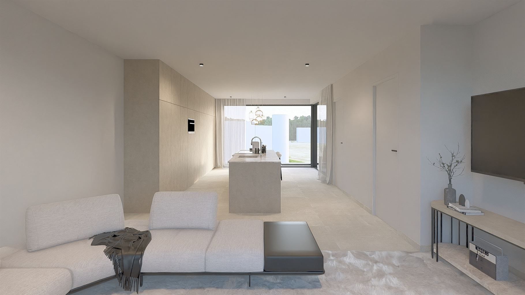 Uitzonderlijk ruim duplex appartement, voorzien van 2 (+1) slaapkamers gelegen op de tweede en derde verdieping met 3 terrassen en ondergrondse parkeerplaats in hartje Maaseik.  foto 9