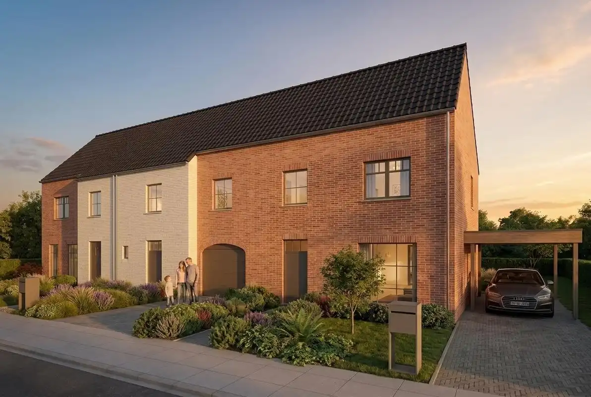 Drie landelijke nieuwbouwwoningen te koop in Bavikhove foto {{pictureIndex}}