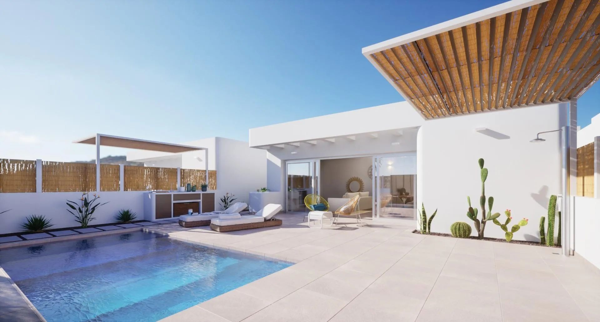 Jouw droomvilla aan de Costa Cálida - ontdek prachtige villa's in Ibiza stijl foto {{pictureIndex}}