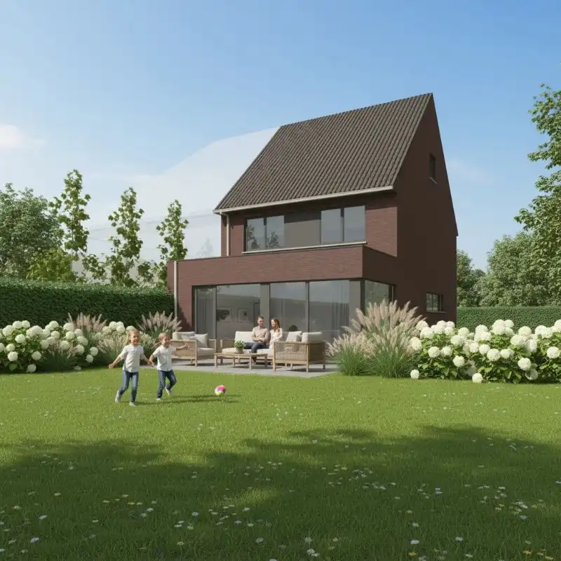 Nieuw te bouwen halfopen woning te Pollinkhove. foto 2