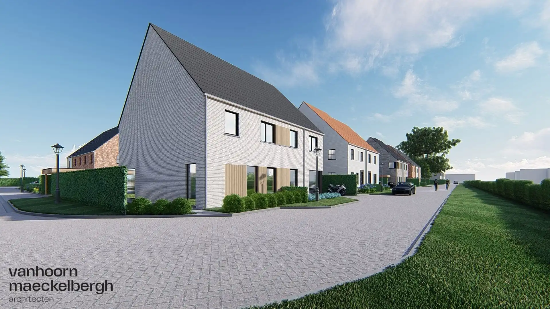Energiezuinige nieuwbouwwoning in het centrum van Harelbeke foto {{pictureIndex}}