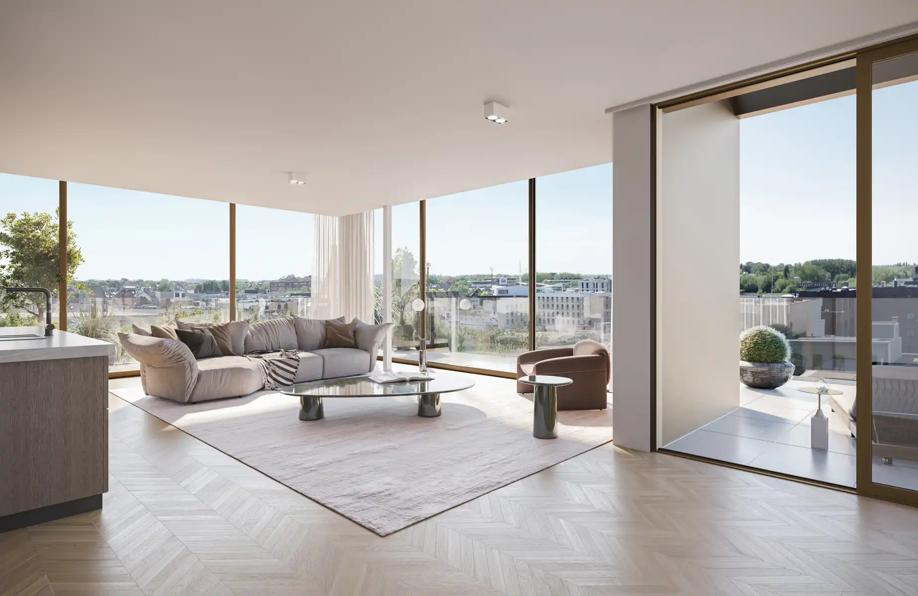 Stijlvolle appartementen vlakbij de Leieboorden. foto {{pictureIndex}}