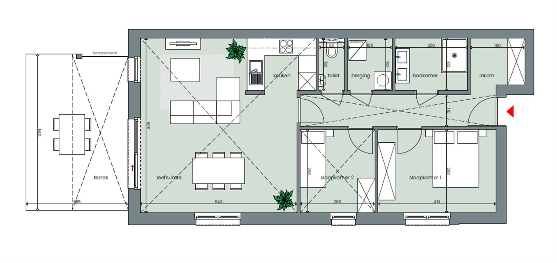 splinternieuw, gelijkvloers, ruim terras, 2 slpk foto 23
