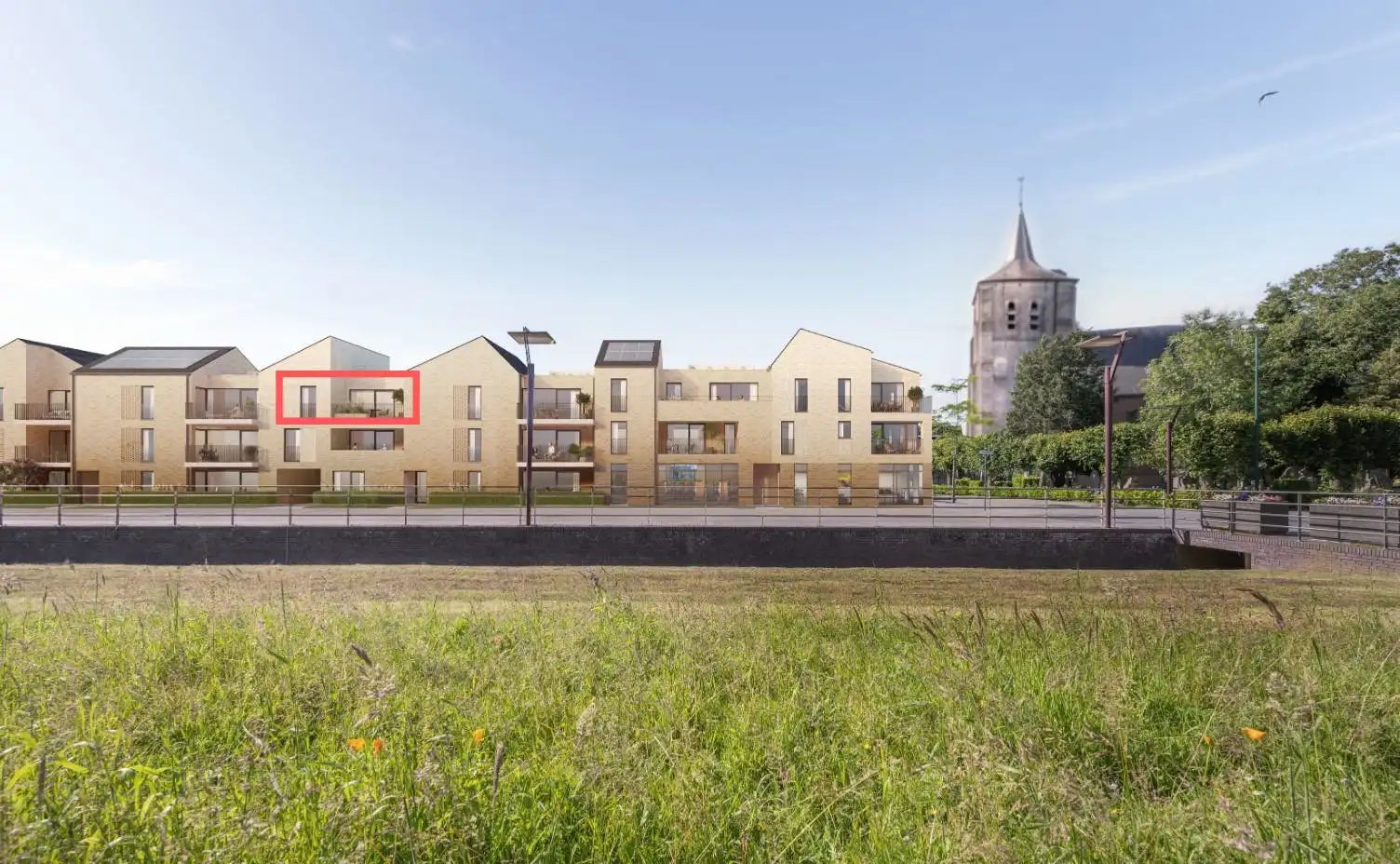 Nieuwbouw 2 slaapkamer appartement te centrum Zedelgem foto {{pictureIndex}}