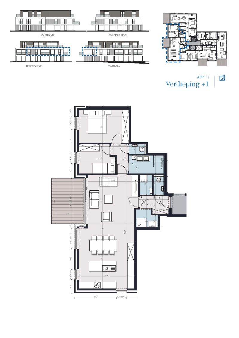 Denderleeuw, Anjelierenlaan - Steenweg - Fase 3 (Anjelierenlaan) - appartementen: Lot 12A/1.1 foto 2