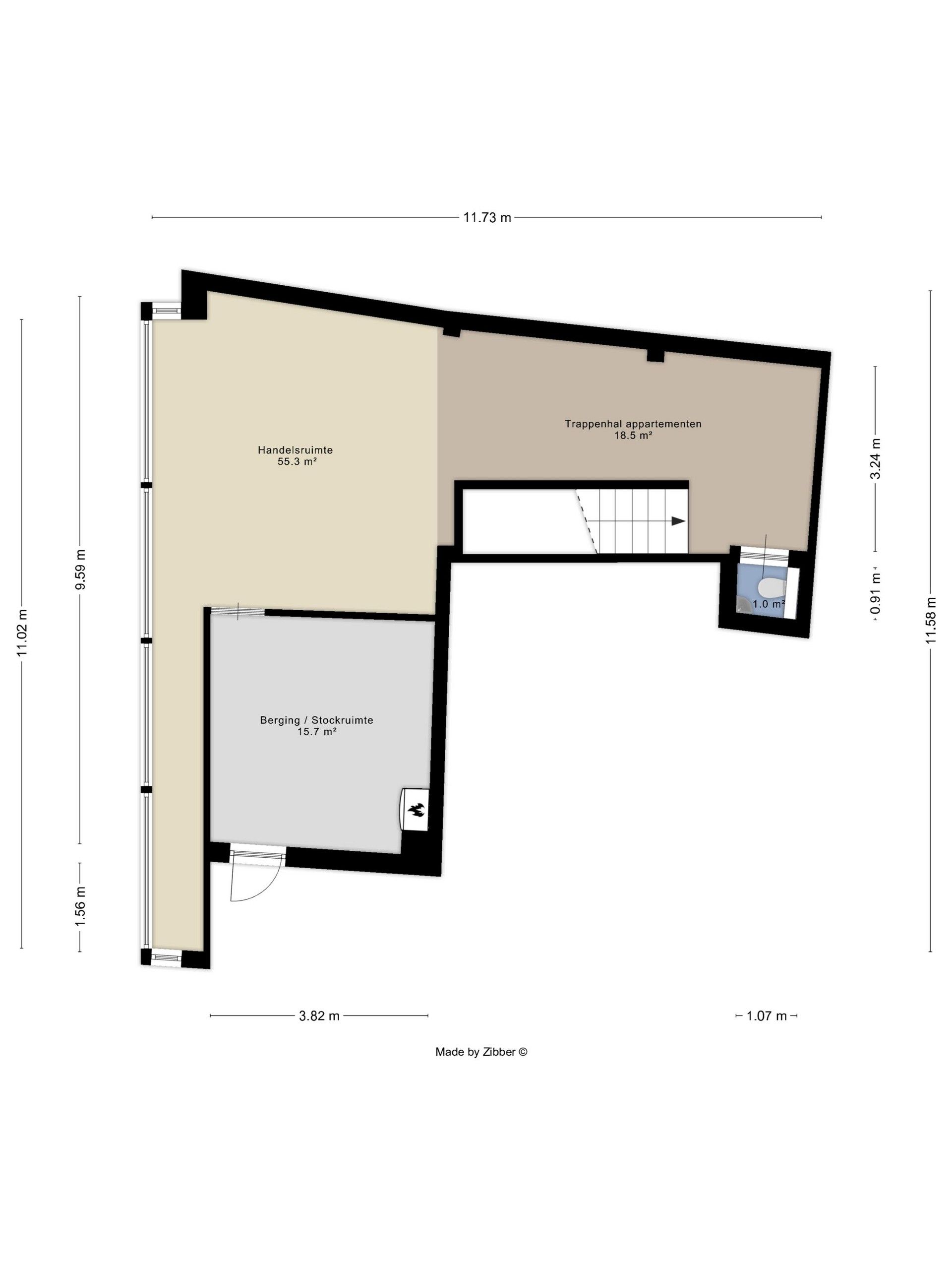 Architecturaal handelspand met bovenliggend (casco) appartement - Aldestraat 54. foto 13